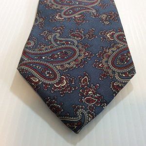 Christian Dior MENS TIE NECKTIE 3.25 in All Silk USA Gray Burgundy Silver Taupe